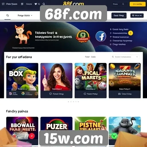 Funcionalidades do site 68f.com para jogadores